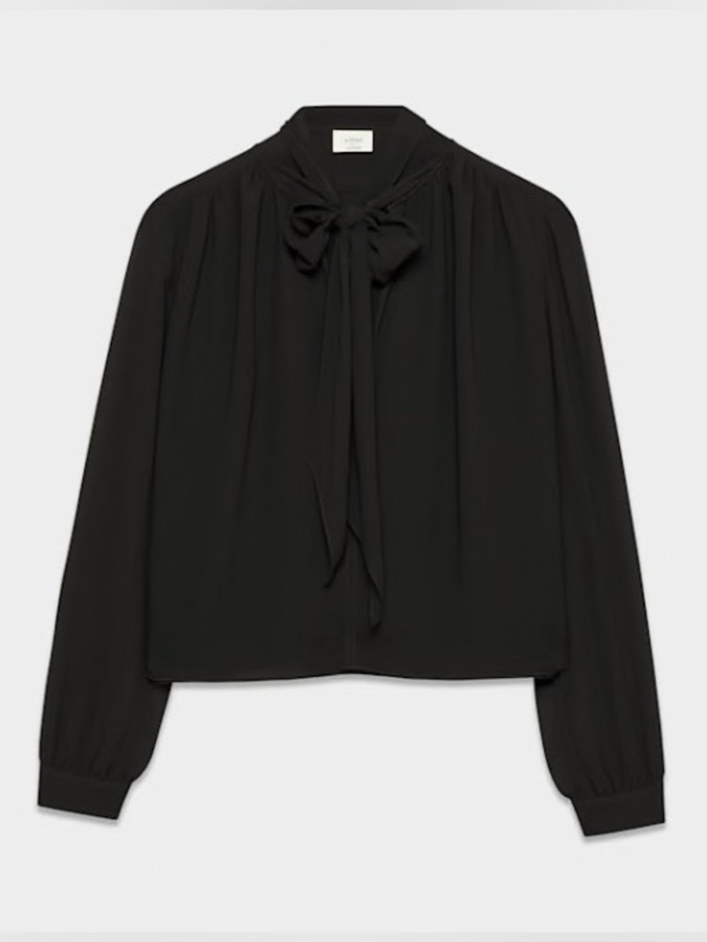 Aritzia Wilfred Sheer Blouse with Neck Tie